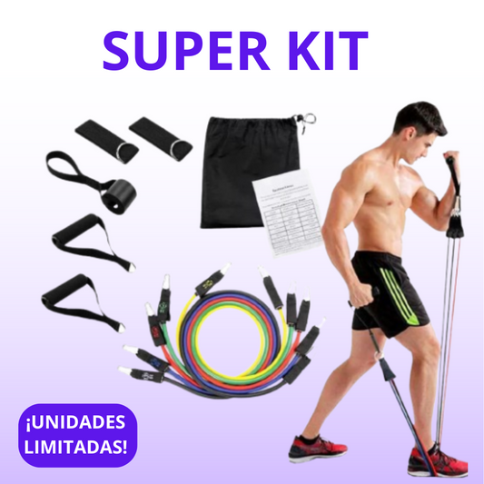 SuperKit 11 Piezas | Combo Bandas Elásticas Tubulares